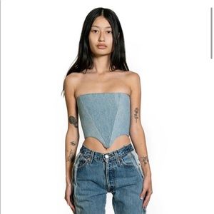 Sami Miro vintage denim corset top